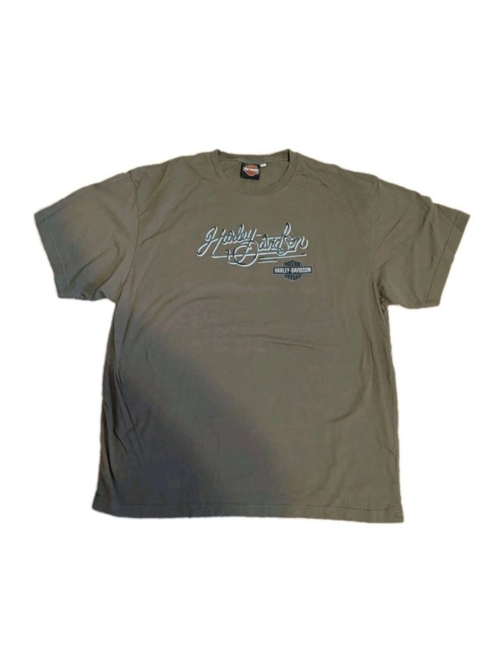 Harley Davidson Tee T-shirt Cambodia Mens XXL Olive Green Rare Biker Grunge Y2K